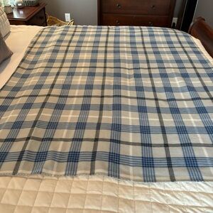Mainstays Throw Blanket Blue Gray Plaid 49X59 Super Soft